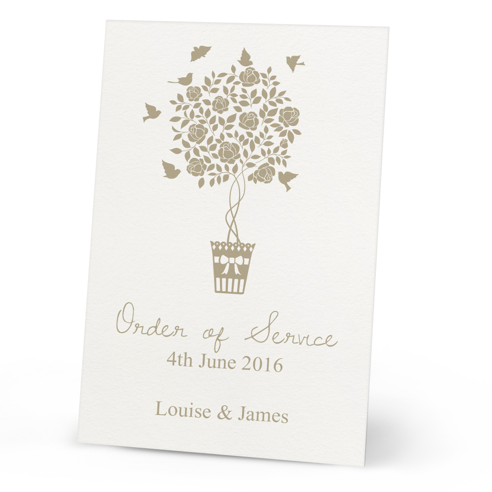 Willow Order Of Service Card
