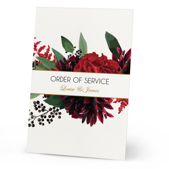 Georgia Order of Service Card