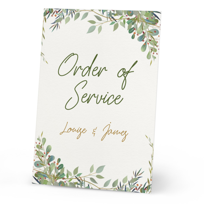 Grace Order of Service Card